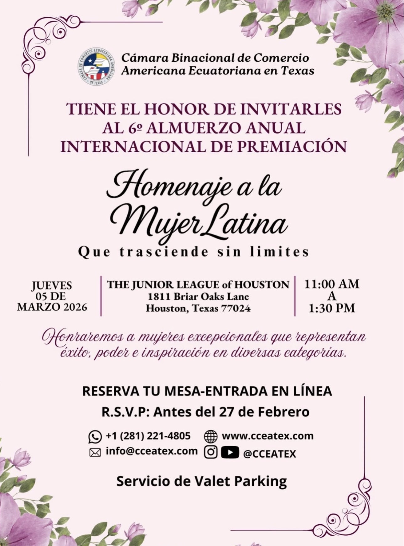Homenaje a la Mujer Latina Que trasciende sin limites