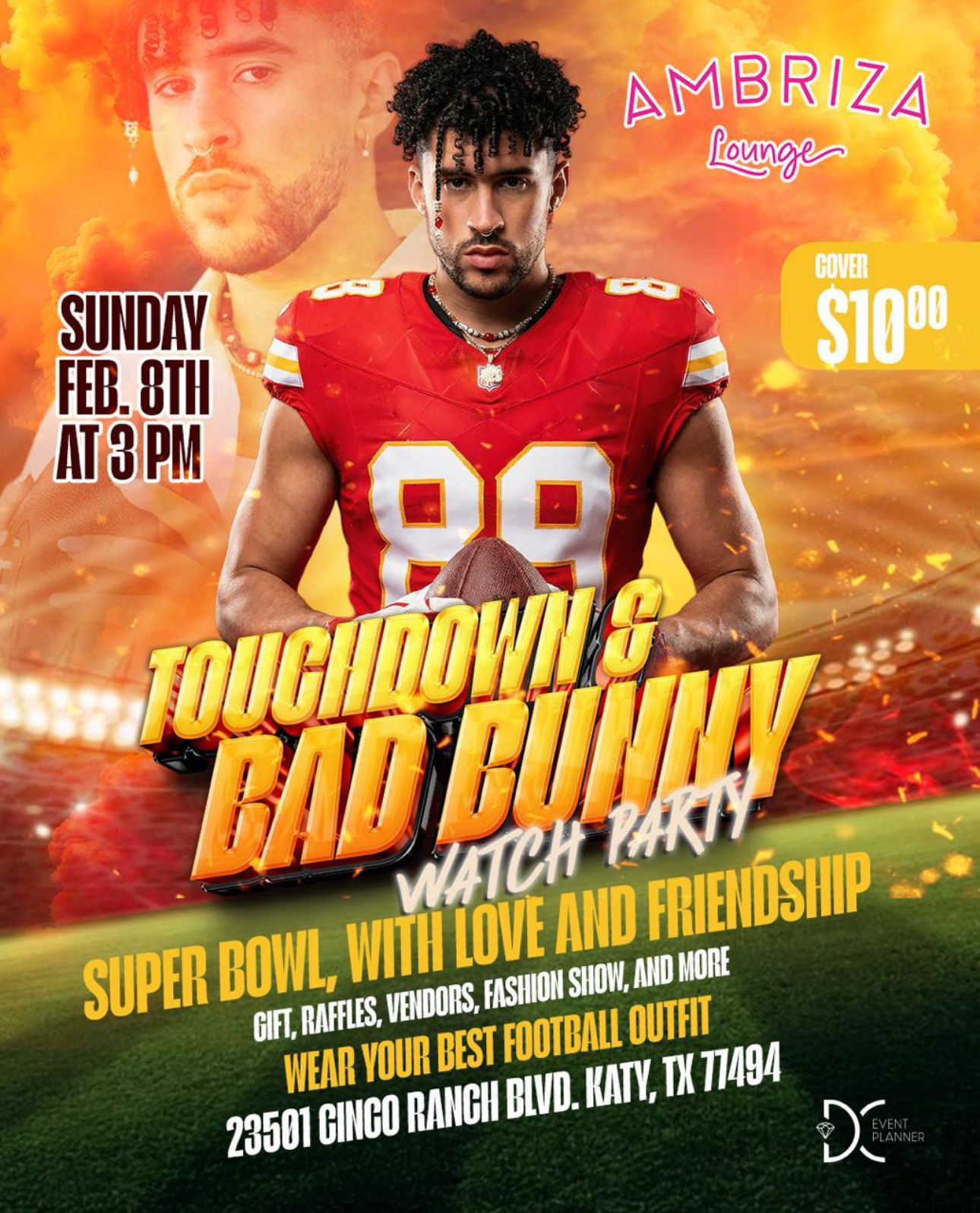 TOUCH DOWN  & BAD BUNNY WATCH PARTY