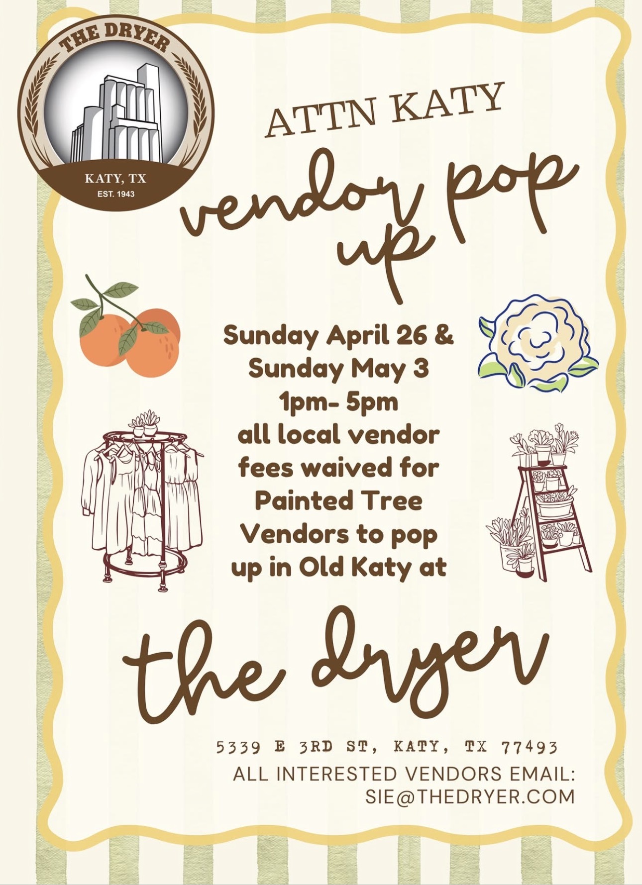 Vendor pop up